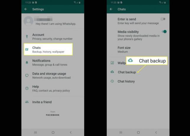 Chatback-up op Android