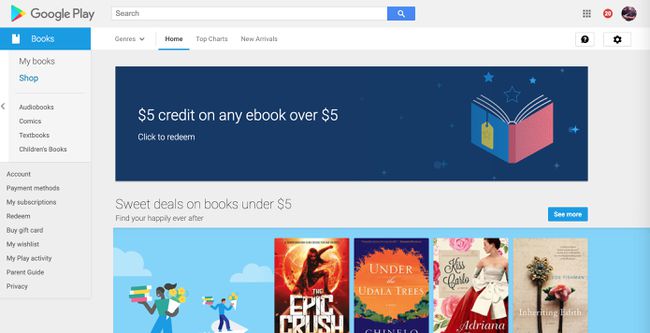 Sitio web de Google Play Books