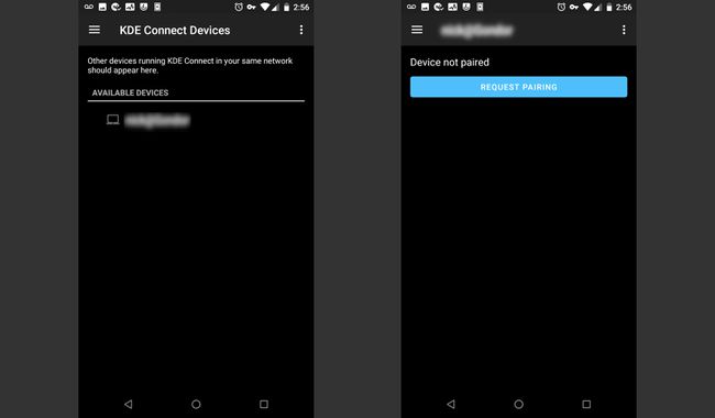 KDE Connect-verzoek om koppeling te vragen.
