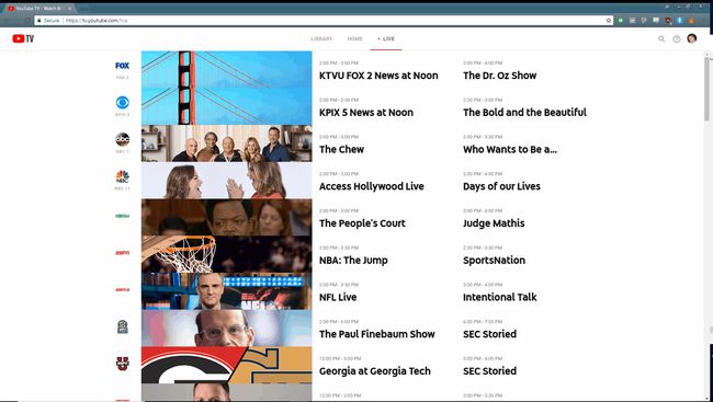 Înregistrările live de pe YouTube TV