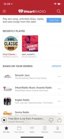 capture d'écran de l'application iHeartradio