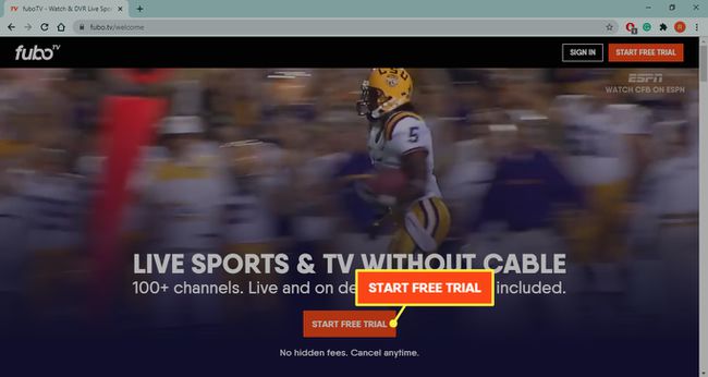 Fuboで無料トライアルを開始します。 テレビ