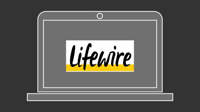 Vector tekening van een laptop met Lifewire op het scherm.