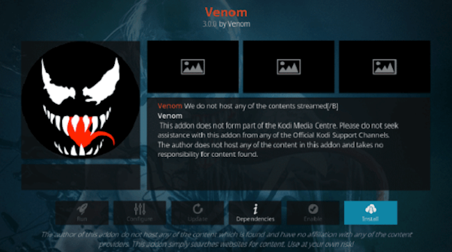 Venom ist eines der am weitesten kompatiblen Addons.