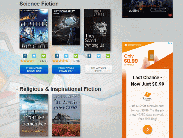 „eBookDaily“ nemokami mokslinės fantastikos ir religiniai filmai