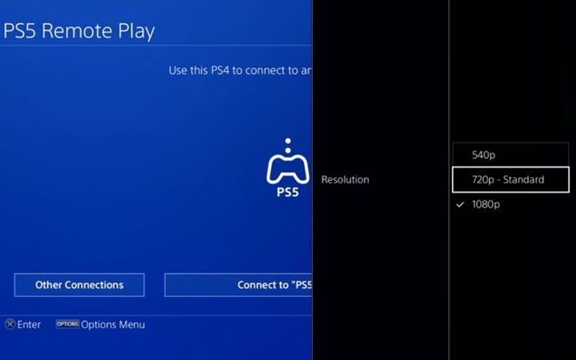 PS5 리모트 플레이의 해상도 옵션