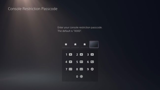 PS5のコンソール制限パスコード