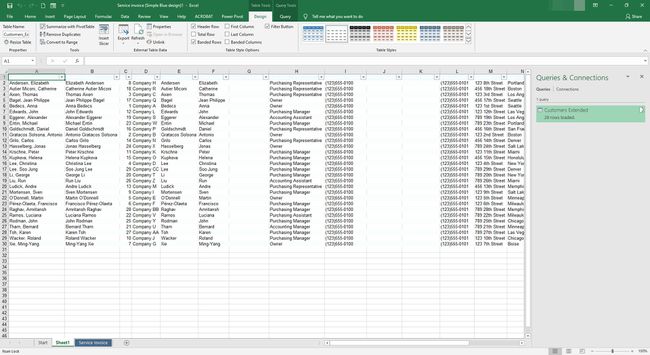 Data telah berhasil diimpor dari Access ke Excel.