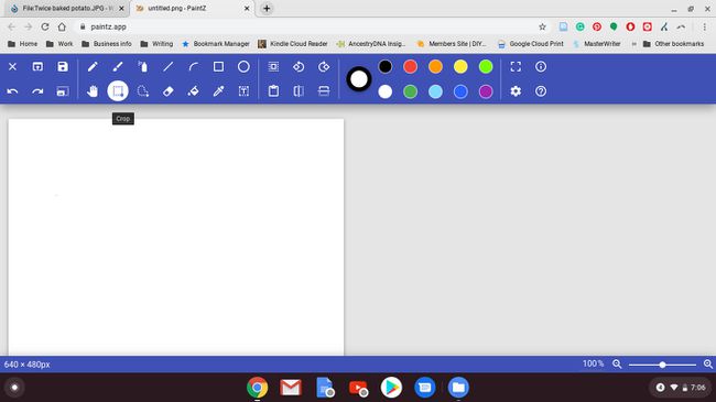 Aplikacija Paintz unutar Chromebooka.