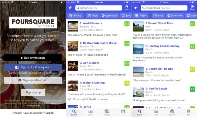 Aplikace Foursquare City Guide