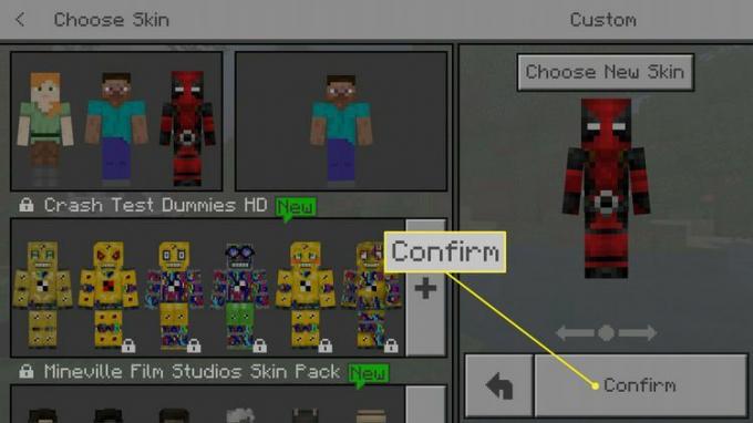 モバイルで新しい Minecraft スキンを確認する