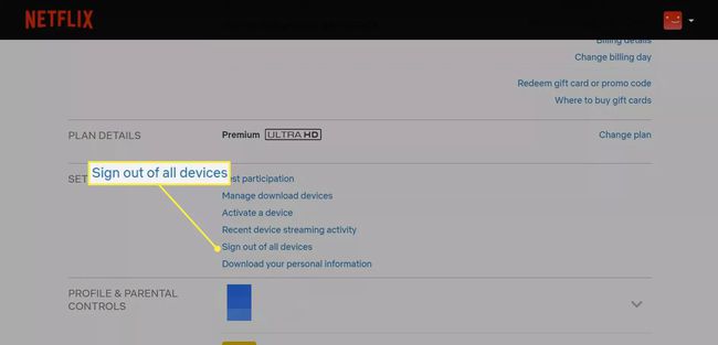 Netflixアカウント設定ですべてのデバイスからサインアウトする