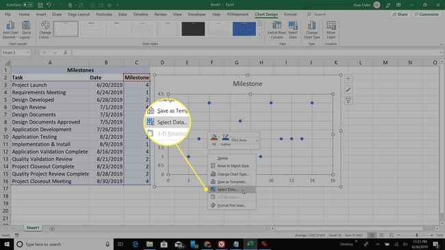 Scatter Plot andmete valimine