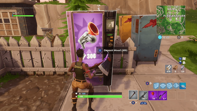 포트나이트의 자판기 스크린샷.