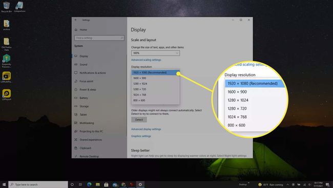 การปรับความละเอียดการแสดงผลใน Windows 10