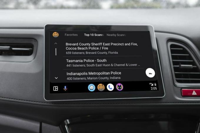 Приложение Scanner Radio для Android Auto