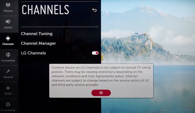LG Channels – Meddelande om föräldraguide