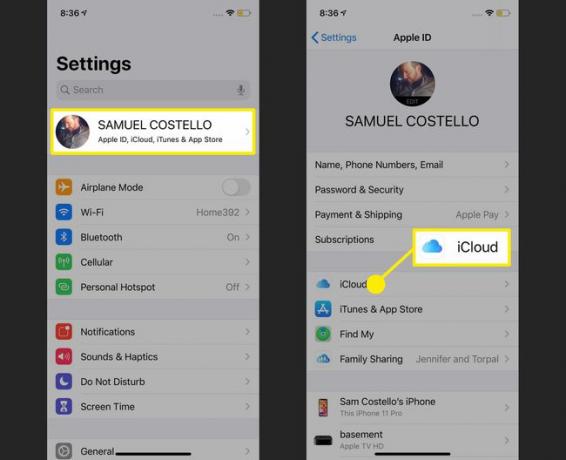 Capturas de tela de backup do iPhone para iCloud