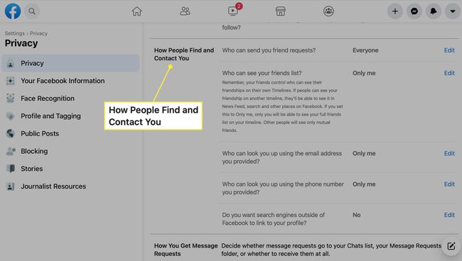Jak ludzie znajdują Cię i kontaktują się z Tobą Ustawienia na Facebooku