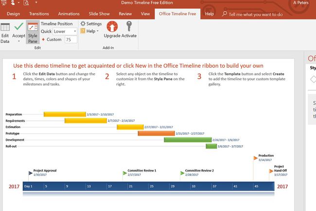 Office Timeline Добавка за PowerPoint