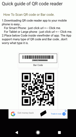 Cititor de coduri QR Android