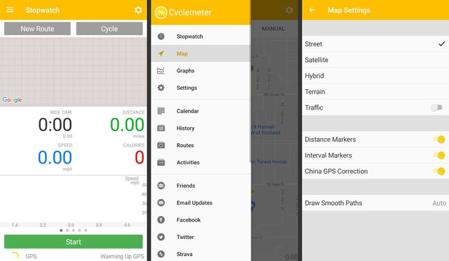 Cyclemeter GPS-Fahrrad-App