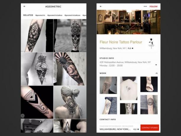 Aplikace Tattoodo pro iOS