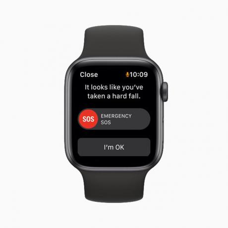 Apple Watch 6 zeigt einen Sturzalarm an.