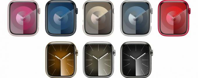 Alle fargene til Apple Watch Series 9