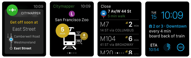 Citymapper Apple Watch-ის გართულება