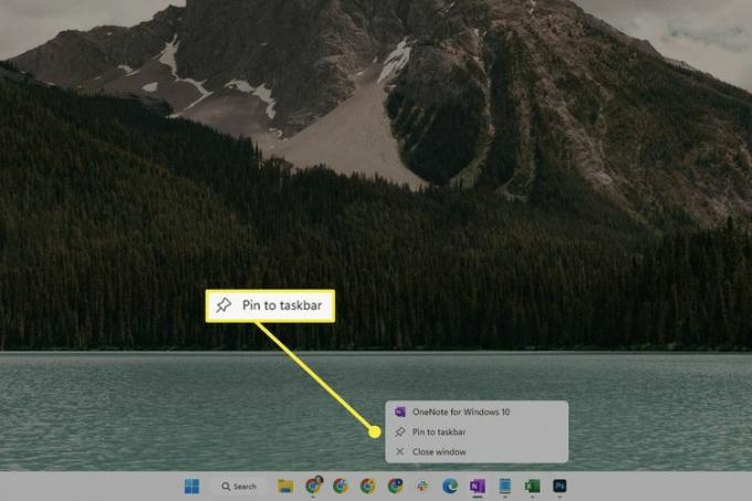 L'impostazione Aggiungi alla barra delle applicazioni di Windows 11.