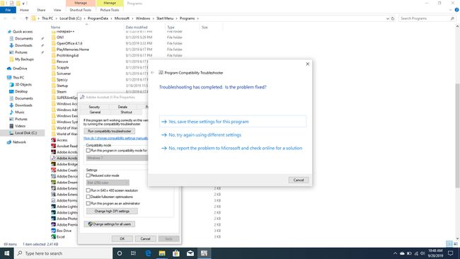Solução de problemas de opções de conclusão no Windows 10