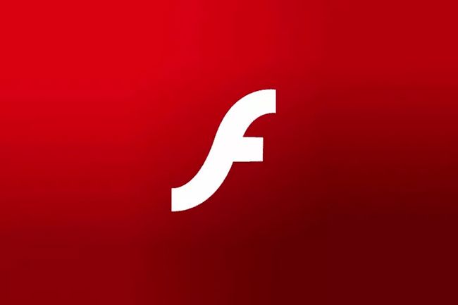 أيقونة Adobe Flash في حقل أحمر