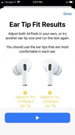 AirPods Pro 핏 팁 테스트 결과.