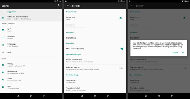 Az Android engedélyezi az ismeretlen forrásból származó szoftvereket