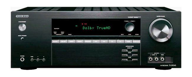 Onkyo TX-SR343 წინა Dolby TrueHD მაგალითი