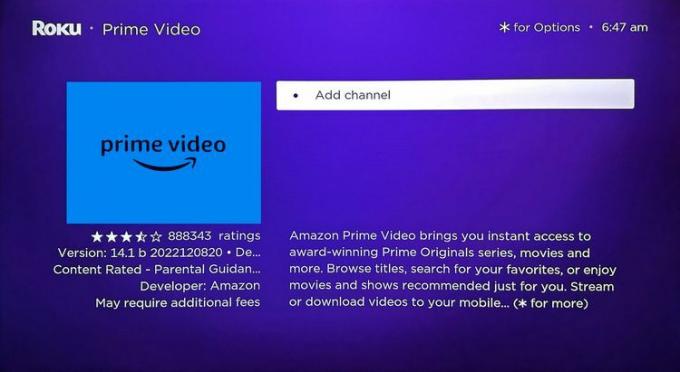 Roku ストアの Amazon Prime Video