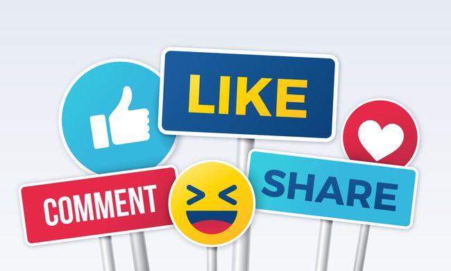 Reacciones populares en las redes sociales: me gusta, comenta, comparte