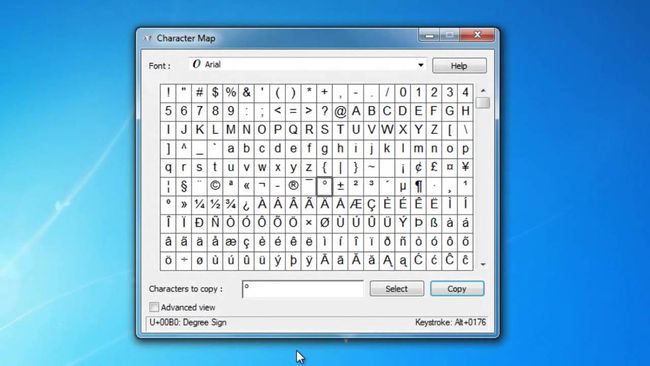 Microsoft Windows karakterkart