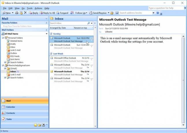 Outlook 2007 mit E-Mail zum Weiterleiten ausgewählt