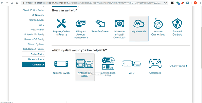 Επιλέξτε Nintendo 3DS Family.