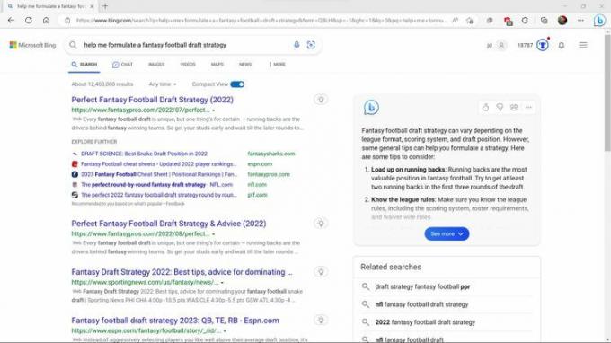 検索結果の Bing AI ボックスで強調表示されている詳細を表示します。