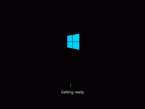 Obrazovka Příprava na Windows 8