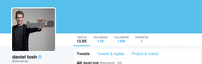 Daniel Tosh'ın Twitter hesabı