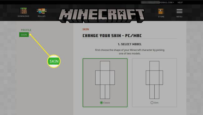 Изберете вашия модел герой в Minecraft