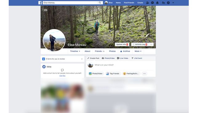 Strona profilu na Facebooku