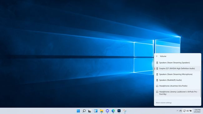 Windows 랩톱에서 오디오 출력을 AirPod로 전환합니다.