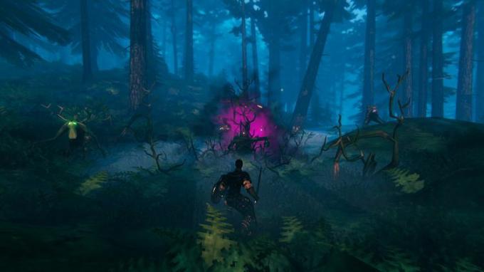 Valheim のキャラクターが夜の言葉で危険な生き物に遭遇する