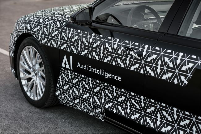 Ein Audi testet das System Traffic Jam Pilot.