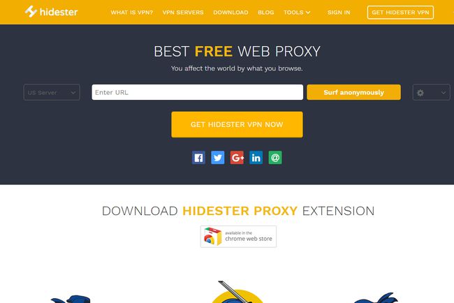 Proxy web de Hidester